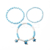 3Pcs 3 Styel Glass Seed & Polymer Clay Beaded Stretch Bracelets Set BJEW-JB08854-01-4