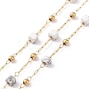 Natural Howlite Square Beaded Chains AJEW-SZ0002-43B-1