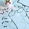 SUNNYCLUE 120Pcs 4 Colors Silicone Eyeglasses Chains Loop Ends AJEW-SC0002-54-4