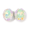 Handmade Luminous Polymer Clay Glass Rhinestone Beads CLAY-H003-05D-2