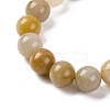 Natural Topaz Jade Beads Stretch Bracelets BJEW-I319-01N-3