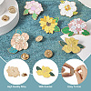  6Pcs 6 Style Flower Enamel Pin JEWB-TA0001-13-3