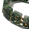 Dyed Natural Imperial Jasper with Resin Beaded Stretch Bracelets BJEW-G698-01A-06-3