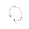 SHEGRACE Simple 925 Sterling Silver Torque Cuff Rings JR95A-2