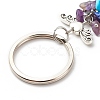 Natural & Synthetic Gemstone Beaded Keychain KEYC-JKC00345-02-4