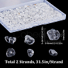 SUNNYCLUE 2 Strands Natural Quartz Crystal Chip Beads Strands G-SC0002-49-2