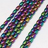 Electroplate Non-magnetic Synthetic Hematite Beads Strands G-J168-6x4mm-05-1