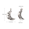 Tibetan Style Alloy Pendants X-TIBEP-S299-27AS-RS-2