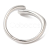 Brass Snake Open Cuff Rings for Women RJEW-G288-06P-3