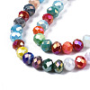 Electroplate Glass Beads Strands EGLA-N002-12J-3