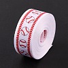 Baseball Pattern Heat Transfer Polyester Ribbons OCOR-WH0066-65A-2