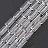 Transparent Clear Glass Tube Beads Strands X-GST14-1