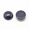 Synthetic Blue Goldstone Cabochons G-R416-6mm-34-2