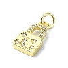 Brass Micro Pave Claer Cubic Zirconia Charms KK-H475-50G-06-2