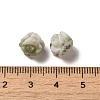 Natural Peace Jade Carved Flower Beads G-O156-B-34-3