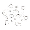 Pandahall Brass Huggie Hoop Earring Findings & Open Jump Rings KK-TA0007-84B-S-19