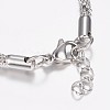 304 Stainless Steel Twisted Chain Bracelets BJEW-I238-08P-2