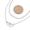 Stainless Steel Heart Pendant Necklaces for Women NJEW-JN04735-02-3