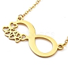 304 Stainless Steel Heart Infinity Pendant Necklaces for Women NJEW-A012-02G-1