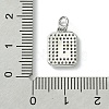 Rack Plating Brass Micro Pave Clear Cubic Zirconia Charms KK-G501-01J-P-3