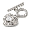 Brass Micro Pave Clear Cubic Zirconia Toggle Clasps KK-N254-82P-2