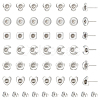 Unicraftale 84Pcs 6 Style 201 Stainless Steel Stud Earring Findings STAS-UN0057-42-1