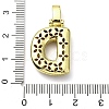 Brass Micro Pave Clear Cubic Zirconia Pendants KK-M279-01G-D-3