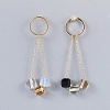 Brass Dangle Stud Earrings EJEW-JE03297-M-3