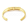 Brass Micro Pave Clear Cubic Zirconia Cuff Bangles BJEW-Z061-23A-3
