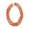 Electroplate Transparent Glass Beads Strand GLAA-G088-06D-2