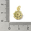 Real 18K Gold Plated Brass Pave Cubic Zirconia Pendants KK-M283-09C-02-3