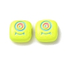 Spray Painted Alloy Enamel Beads PALLOY-M215-15F-1