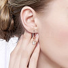 SHEGRACE Brass Cubic Zirconia Dangle Earrings JE100B-5pcs-9