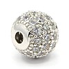 CZ Jewelry Brass Micro Pave Cubic Zirconia Round Beads ZIRC-M024-04P-2