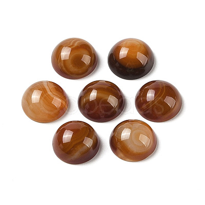 Natural Red Banded Agate Cabochons G-B082-07C-01-1