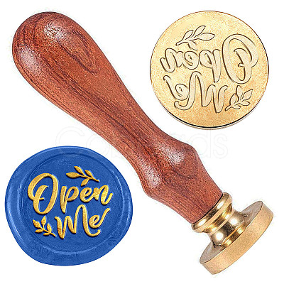 Golden Plated Brass Sealing Wax Stamp Head AJEW-WH0208-921-1