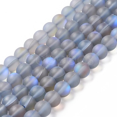 Synthetic Moonstone Beads Strands G-E573-01B-01-1