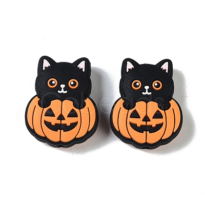 Halloween Theme Silicone Focal Beads SIL-M005-04C-1