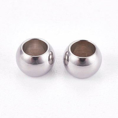 Tarnish Resistant 304 Stainless Steel Smooth Spacer Beads STAS-M006-02-1