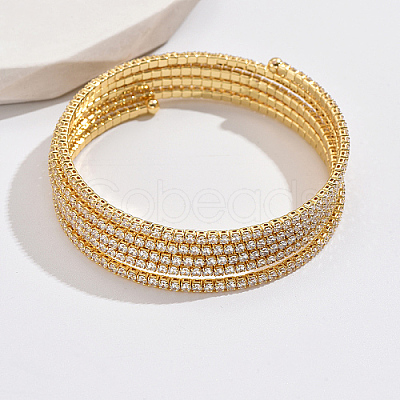 Real 18K Gold Plated Brass Multi Layer Wrap Bracelets RM1445-3-1