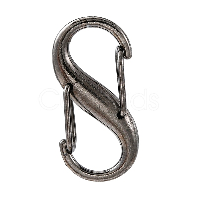 Alloy Double S Snap Hook Spring Keychain Clasps FIND-YW0004-08B-1