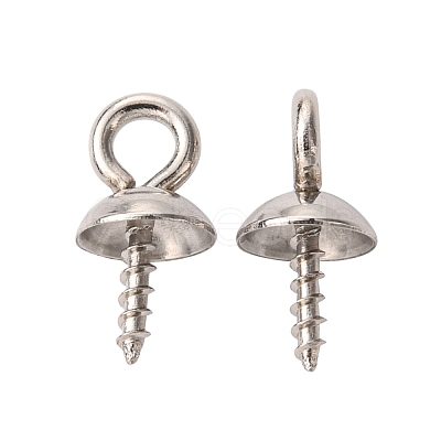 Tarnish Resistant 304 Stainless Steel Screw Eye Pin Peg Bails STAS-K146-002-5mm-1