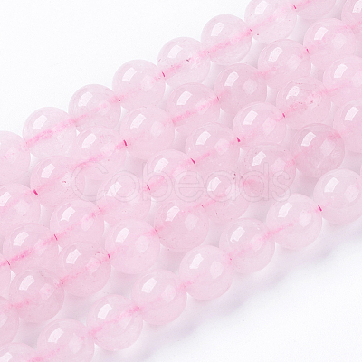 Natural Rose Quartz Bead Strands X-G-R193-13-8mm-1