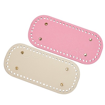 2Pcs 2 Colors PU Leather Knitting Crochet Bags Nail Bottom Shaper Pad DIY-SZ0001-84B-1