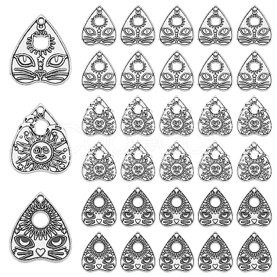 DICOSMETIC 30Pcs 3 Styles Tibetan Style Alloy Pendants FIND-DC0005-37-1