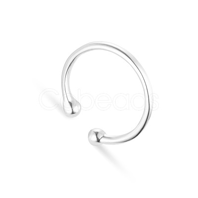 SHEGRACE Simple 925 Sterling Silver Torque Cuff Rings JR95A-1