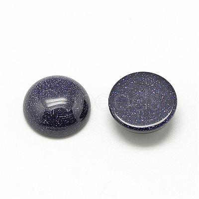 Synthetic Blue Goldstone Cabochons G-R416-6mm-34-1