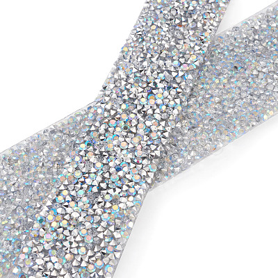 Glitter Resin Hotfix Rhinestone(Hot Melt Adhesive On The Back) OCOR-TA0001-13-1