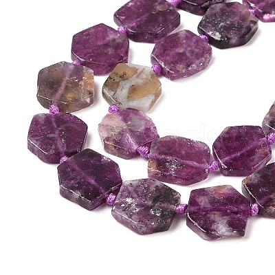 Natural Lepidolite Beads Strands G-L095-A01-01A-1