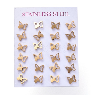 304 Stainless Steel Stud Earrings EJEW-H368-46G-1